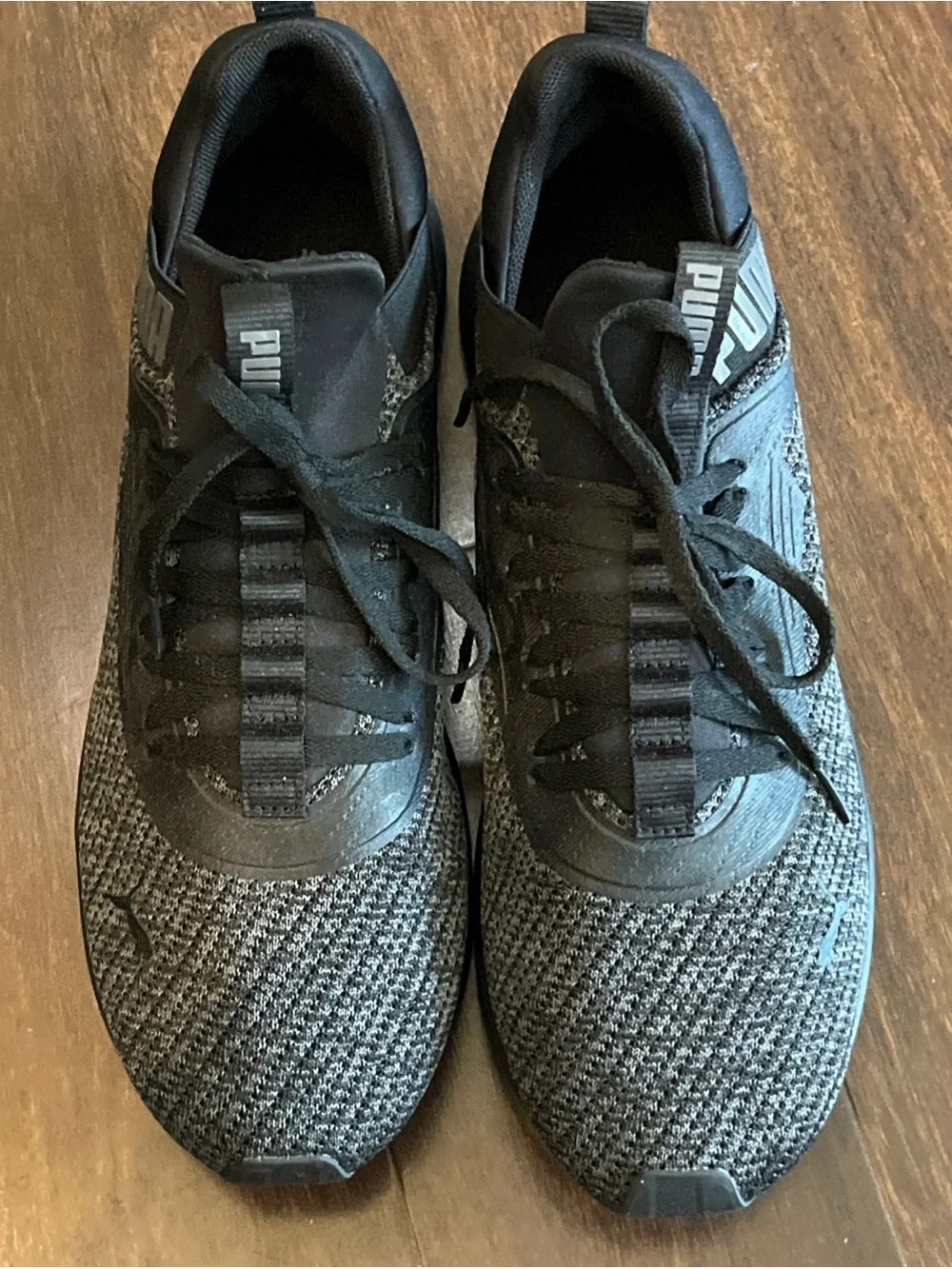 Puma Black and Gray Sneaker Interior Label Detail